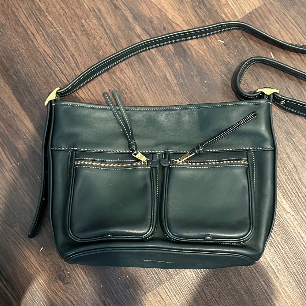 Green Coach Leather Shoulder Bag